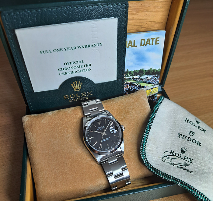1996 Rolex Oyster Perpetual Date Midsize Wristwatch Ref. 15200